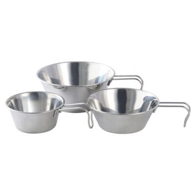 China Factory direct sale stainless steel portable hot drinkware camping cup set cookware set kitchen camping measuring rise for sale