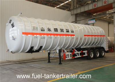 China Tri - axle LNG Tank trailer 52000L LNG Transport Tank air suspension trailer for sale