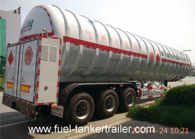 China 52600L Volume LNG transportation tri - axle tanker trailer large capacity for sale