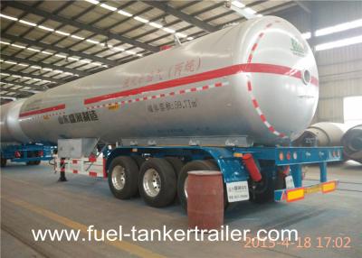 China tri axle 58.5 cbm 25ton gas tank trailer / shengrun lpg gas trailer / bulk lpg trailer for sale