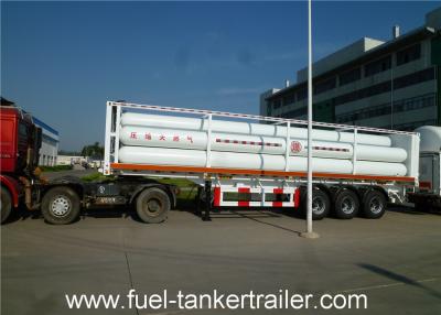 China Container tube gas tank trailer for Loading CNG Medium with 9 units Gas Cylinder for sale