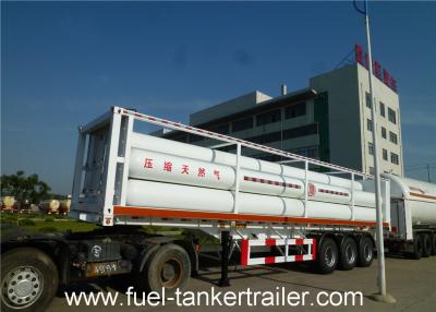 China Container tube CNG Tanker trailer , 6265Nm3 oil / water / milk tanker trailer for sale