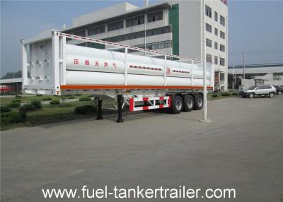 China CNG jumbo tube semi - trailer Truck with 6-12 jumbo cylinder , CNG  tanker trailer for sale