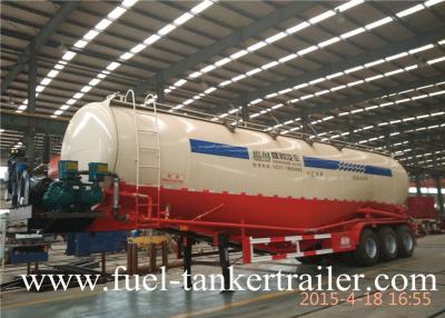 China W shape tri-axle bulk cement tanker truck semi trailer with FUWA axle for sale