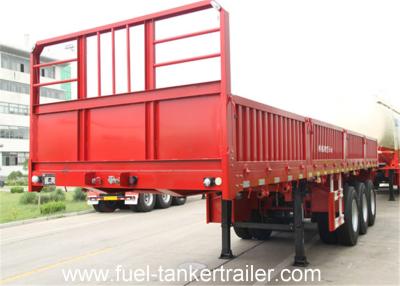 China Drop Side Trailer / Side Wall Open Bulk Cargo Transport Semi Trailer for sale