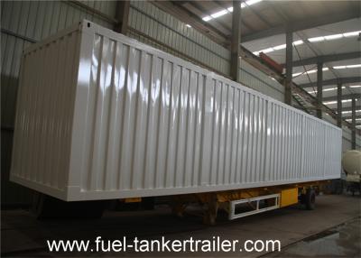 China Van type cargo transport box semi trailer for coal , dinas bulk building material for sale