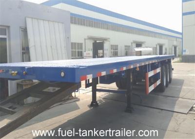 China Carbon steel 3 axle 40ft flatbed utility trailers for container transport for sale