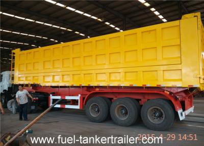 China Shengrun 2 , 3 Axles Hydraulic Tipping Trailer with Front / Side Lifting Type for sale