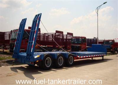 China High Performance Flatbed Gooseneck Trailers / Lowbed Semi Trailer 30-80 Tons for sale