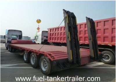 China Heavy duty 60 ton low flatbed semi trailer / low bed trailer for excavator transportation for sale