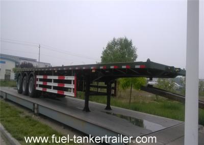 China Anti - Rust Chassis Surface Heavy Duty Flatbed Trailers , Gooseneck Flatbed Trailer for sale