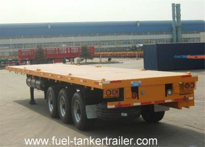 China Common Mechanical Flat Bed Semi Trailer , Sea Shipping Container Trailers for sale