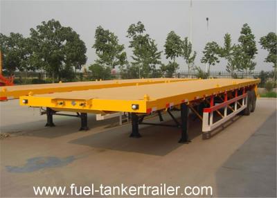 China Carbon Steel 3 Axle 40ft Flatbed Utility Trailers For Container Transport for sale