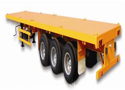 China Heavy Duty Semi Flatbed Trailer 2 Axle / 3 Axle With Mechanical Suspension for sale