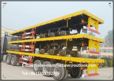 China High bearing capacity Flatbed Truck Trailer , Multi Axles Flatbed Semi Trailer for sale