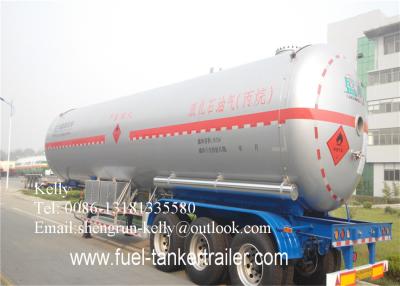 China Q370R 25 Tons LPG gas tanker trailer 20 feet - 40 feet for storage water , oil , milk for sale