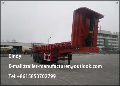 China los árboles 40T 3 alzan el remolque del camión de volquete del remolque de la descarga semi para el transporte de las piedras en venta