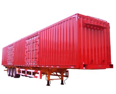 China CSAC Van Body Truck Cargo Strong Box Semi Trailer with 6 Double - chamber for sale