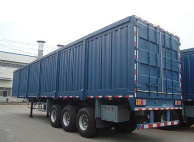 China OEM 3 Axles box semi trailer , low bed stepwise cargo semi trailer for sale