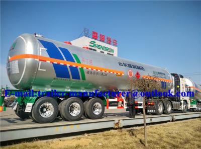 China Liquefied Petroleum Gas Transport Semi Trailer / 45 m3 LPG Tanker Trailer for sale