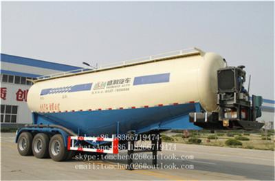 China 3 Axles Bulk Cement Trailer , Air Suspension Cobon Steel Cement Powder Trailer for sale