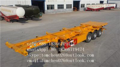 China Shipping Container Trailer Chassis , Air Suspension 30 - 45T  Semi Trailer Truck for sale