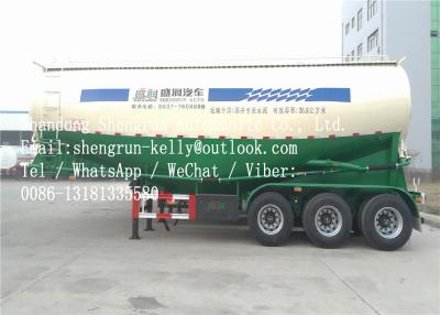 China Carbon steel Bulk Cement Trailer Powder Transport Truck Mechanical Suspension for sale