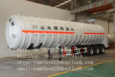 China Leaf Spring Suspension LNG Tanker Trailer , Q345B Steel Chemical Tank Trailer for sale