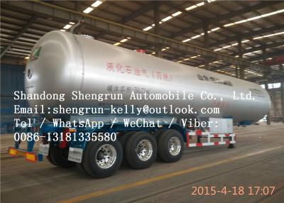 China FUWA / BPW Tri Axle lpg tanker trailer with Mechanical suspension CCC / ISO for sale