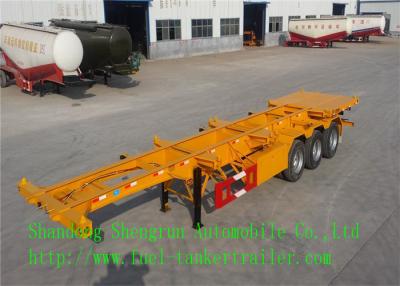 China Stainless Steel Container Skeleton Semi Trailer   , 3 Axles Semi Truck Trailers for sale