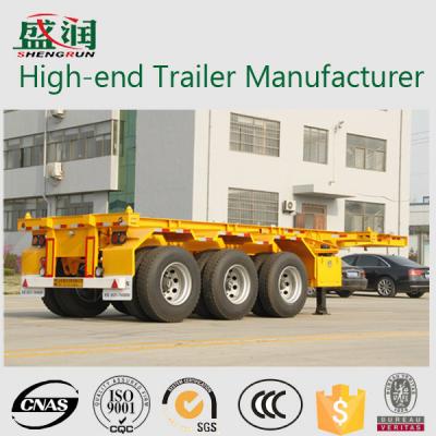 China 30T- 45T Carbon steel with tri-axle Container Trailer Chassis 20 ft 40ft for sale