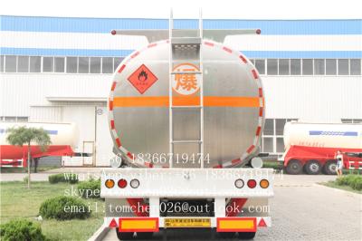 China 3 Axle 45 m3 diesel fuel tanker trailer / truck tow tank semi trailer for sale