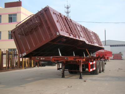 China Semi trailer type 2 Axles 20ft rear dump trailer / side dump semi trailer for sale