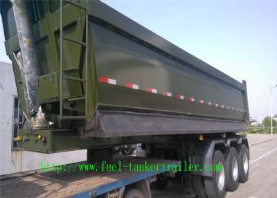 China Shengrun Q345 Steel dump semi trailer with tri-axle and  JOST brand support leg for sale