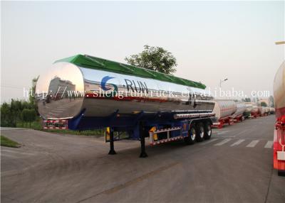 China Shengrun brand 42 Cubic meters aluminum alloy fuel tanker semi trailer for sale