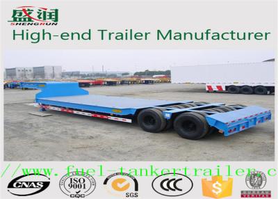 China Scraper Transporter 30 - 70 Tons Low Bed Semi Trailer , ISO Lowboy Semi Trailer for sale