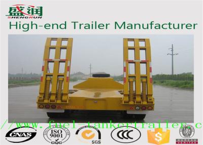 China 3 Axle Low Bed Semi Trailer 100t and 50 tons low load trailer for sale