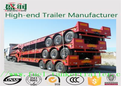 China 120T Hydraulic Detachable Gooseneck Low bed Semi Trailer LED type Side Beam for sale