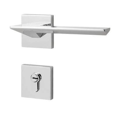 China European And American Modern Contracted Design Style Square Door Handle With Lock Suit for sale