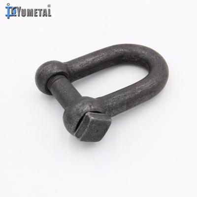 China Heavy Duty JIS Type D-Head Square Screw Pin Shackle In Self Color for sale