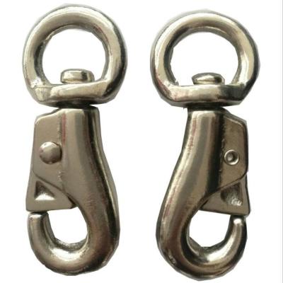 China Nickel Plated Ductile Carbon Steel Bull Snap Hook for sale