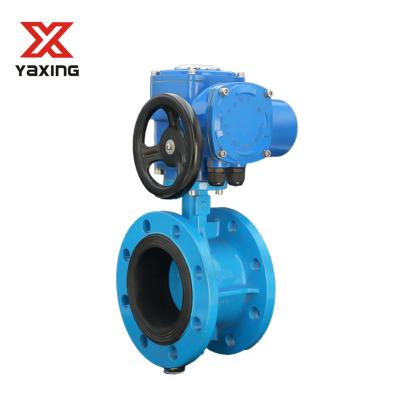 China General customization malleable iron butterfly valve flange butterfly valve with electric actuator for sale