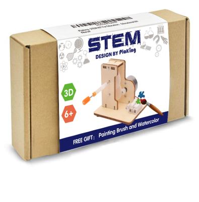 China Wooden STEM Toy DIY 3D Hand Crank Magneto Science Experiments Physics Study Kits, STEM Toy Learning Sets BQ118 ST2037 for sale