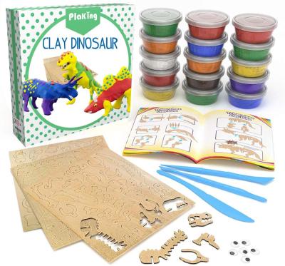 China Build Your Own Dry Magic Clay Boys Crafts Dinosaur Air Set for Kids BQ127 for sale