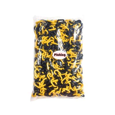 China Viable Mixed Color Plastic Black And Yellow Plastic Decorative Chain Crowd Control Center 50 Meters for sale