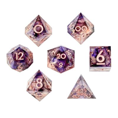 China DND Games Easysay 2022 Edge Die Cut For Dungeons And Dragons Black&Blue Resin D&D Liquid Core RPG Dies Set for sale