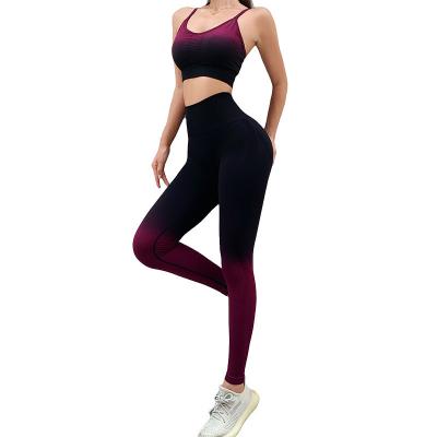 China Breathable 3 Piece Set Sportswear Fitness Sports Suits Women Seamless High Quality Active Yoga Wear Set for sale