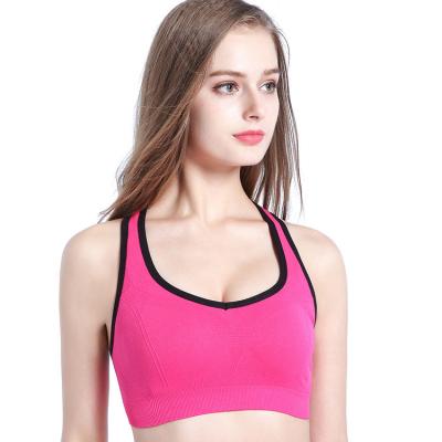 China Breathable Gym Running Women Yoga Bra Top Fitness Sports Tank Top Seamless Sports Bra for sale