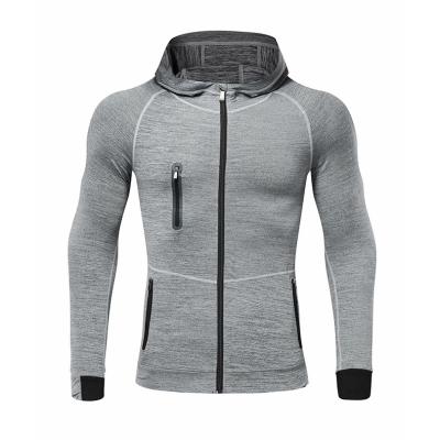 China New Breathable Olahraga Men's Jackets New Men's Breathable Olahraga Gym Training Hoodie Zipper Running Jogging Reflective Sportswear for sale