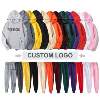 China Custom Viable Logo Men's Hoodi Pria Suit Sweatsuit Sweatpants Pocket Sweater Sweatpants Pocket Knitted Hoodie Set Oversized Plain Mens Joggers Suits Set for sale